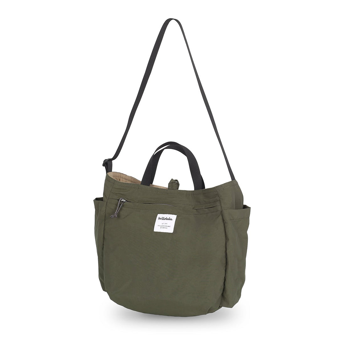 JOLIE - Double-sided 2-way Shoulder Bag - HELLOLULU LIVING SOLUTIONS. Frosted Almond / Kale