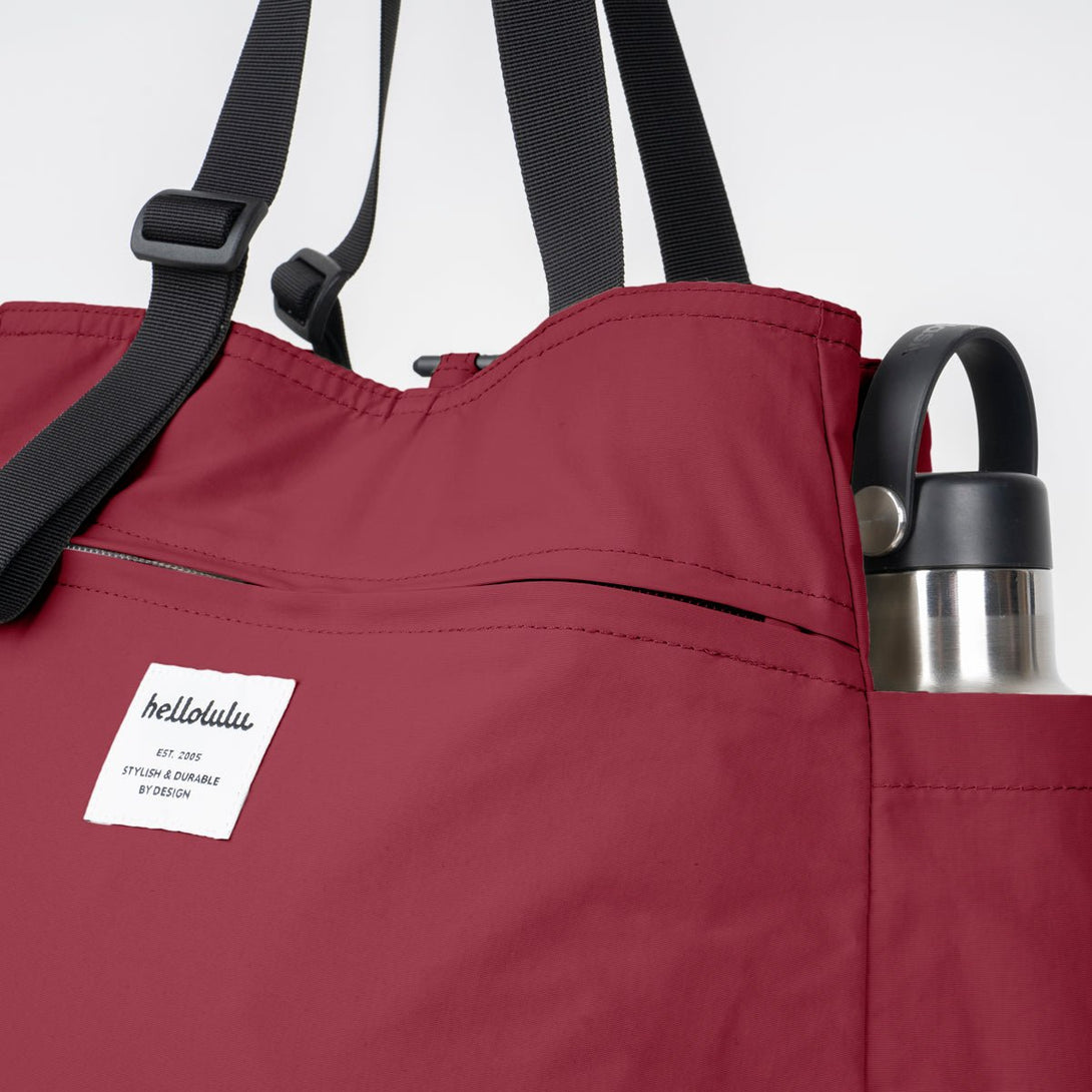 JONNA - Double-sided Versatile Tote - HELLOLULU LIVING SOLUTIONS. Sweet Rouge / Ruby Red