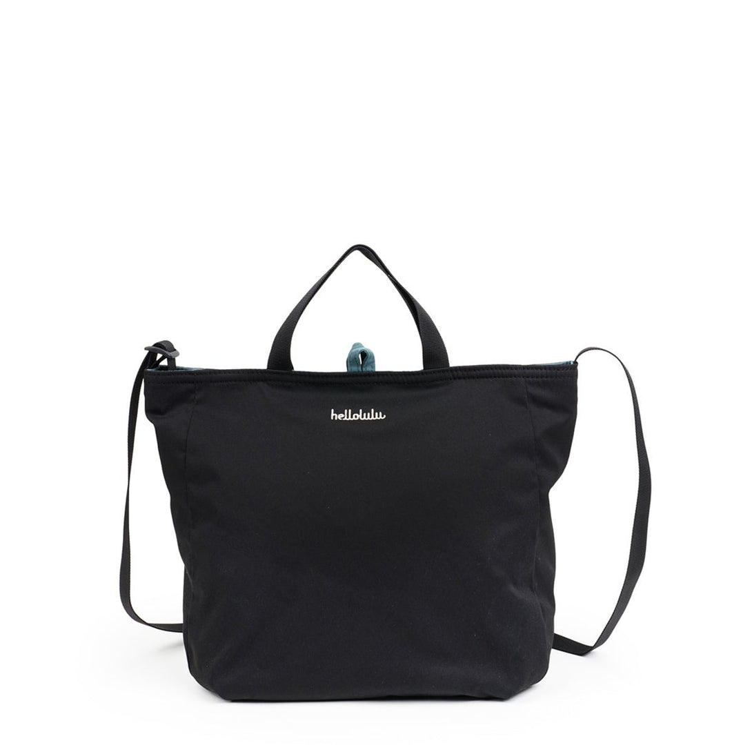 JOLIE (ECO Edition) - Double-sided 2-Way Shoulder Bag - HELLOLULU LIVING SOLUTIONS. Ultra Black/Shaded Spruce