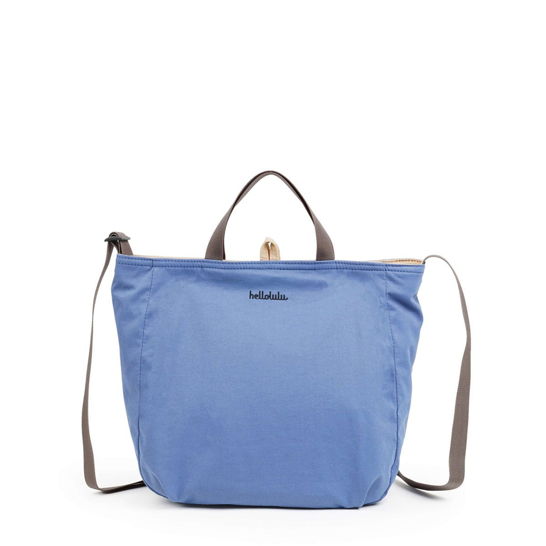 JOLIE (ECO Edition) - Double-sided 2-Way Shoulder Bag - HELLOLULU LIVING SOLUTIONS. Classic Blue/Clay Khaki