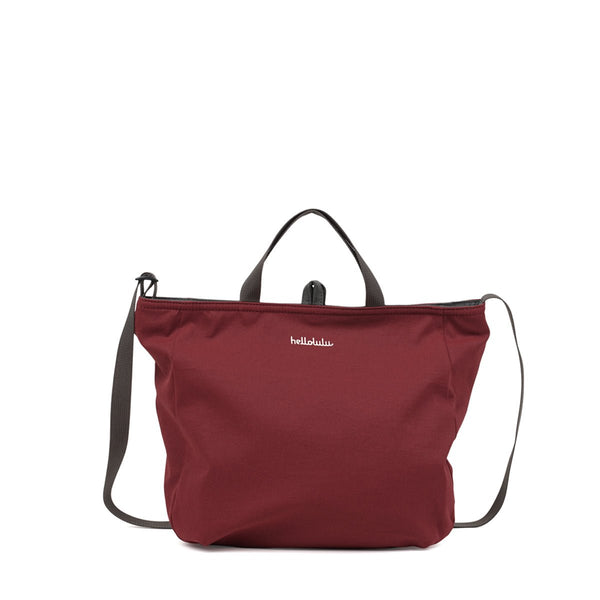 JOLIE (ECO Edition) - Double-sided 2-Way Shoulder Bag - HELLOLULU LIVING SOLUTIONS. Berry Wine/ Glacier Gray (New Color)