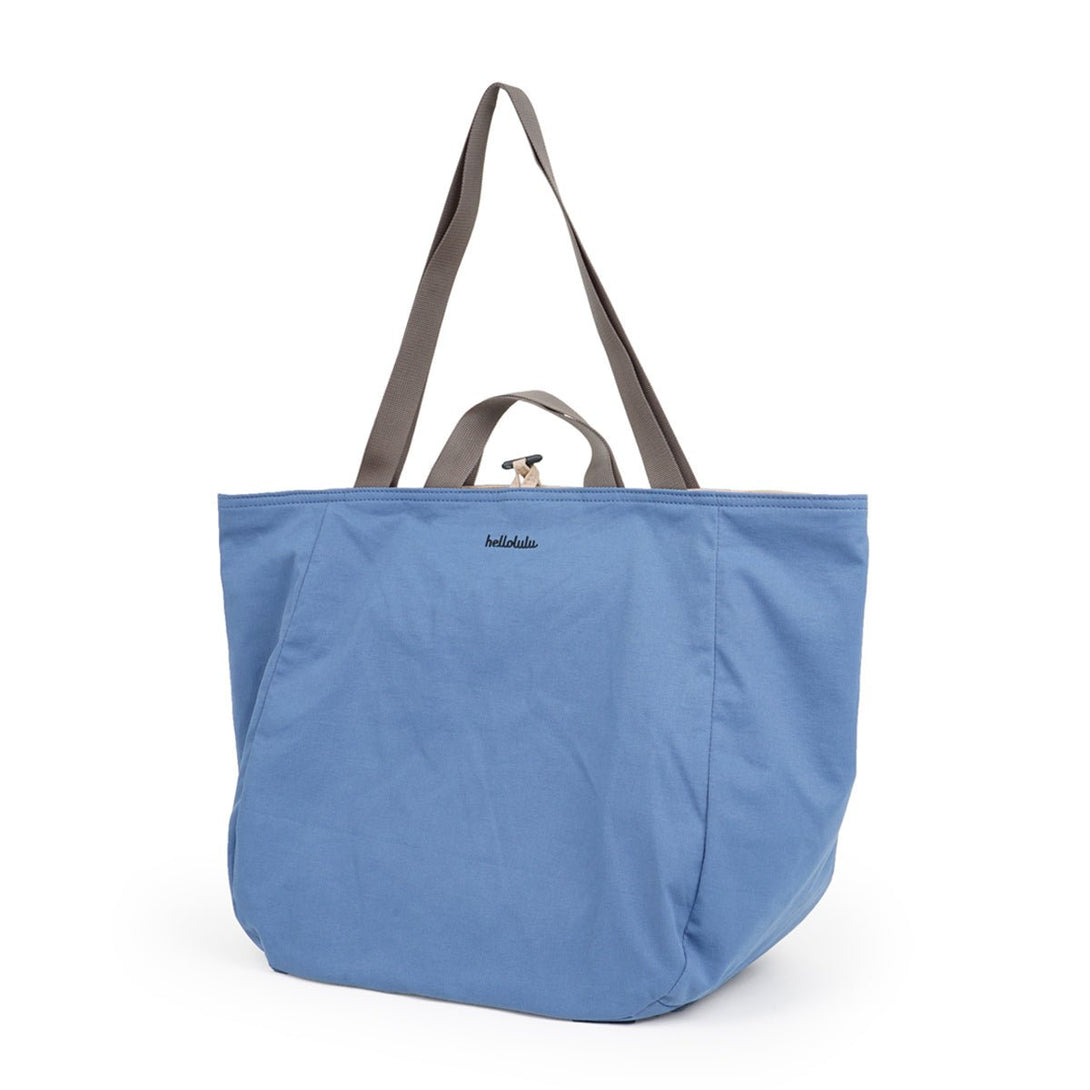 JAKE (ECO Edition) - Double-sided 2-way Tote - HELLOLULU LIVING SOLUTIONS. Classic Blue/Clay Khaki