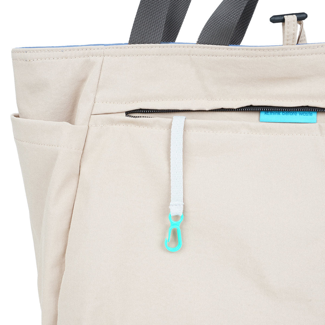 JAKE (ECO Edition) - Double-sided 2-way Tote - HELLOLULU LIVING SOLUTIONS. Classic Blue/Clay Khaki