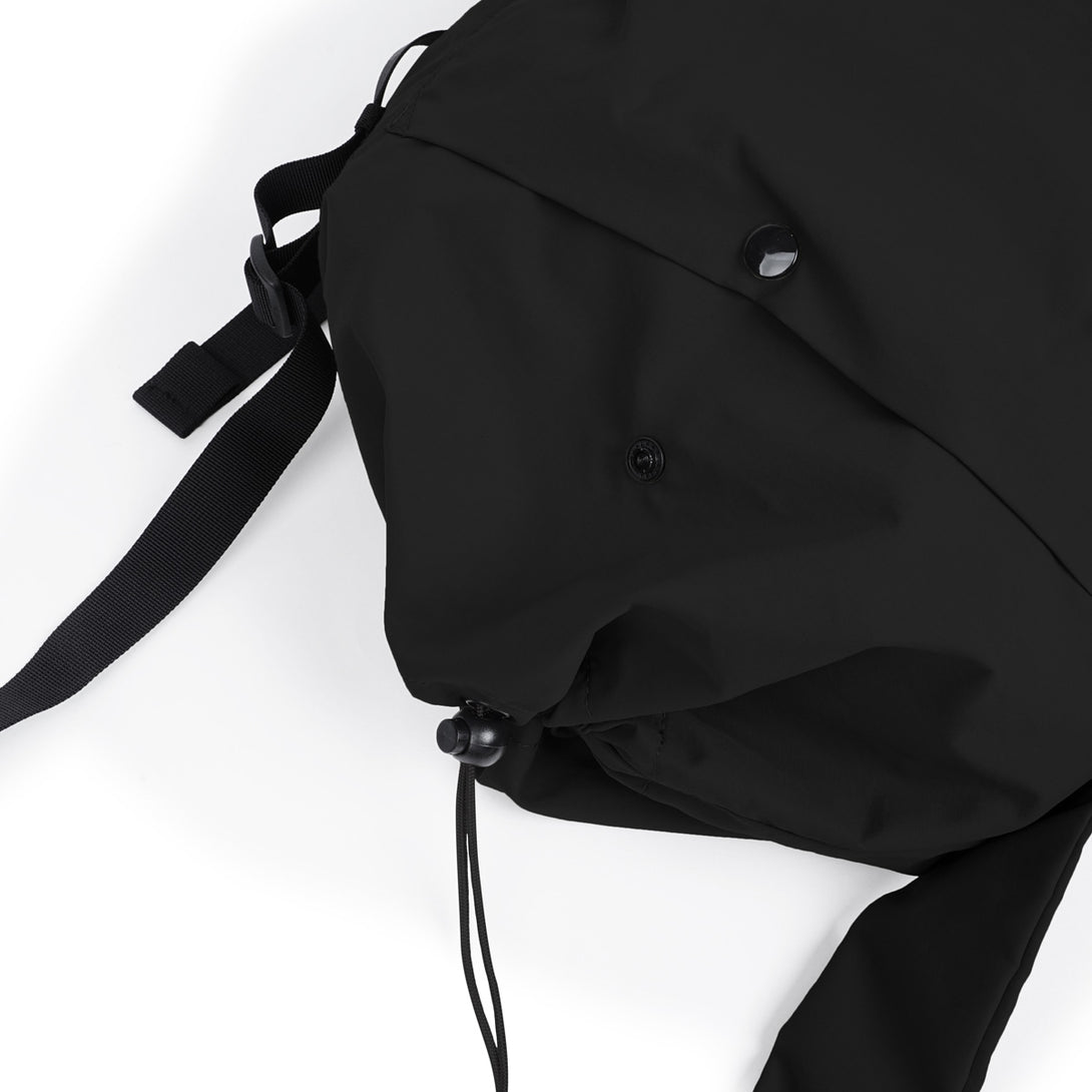 NICK - 2 Way Drawstring Shoulder Bag - HELLOLULU LIVING SOLUTIONS. Black