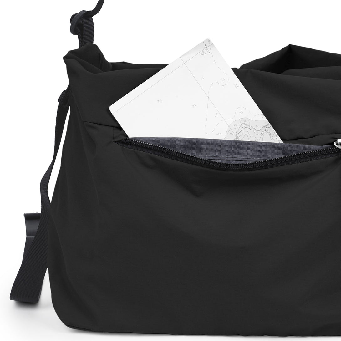 NICK - 2 Way Drawstring Shoulder Bag - HELLOLULU LIVING SOLUTIONS. Black