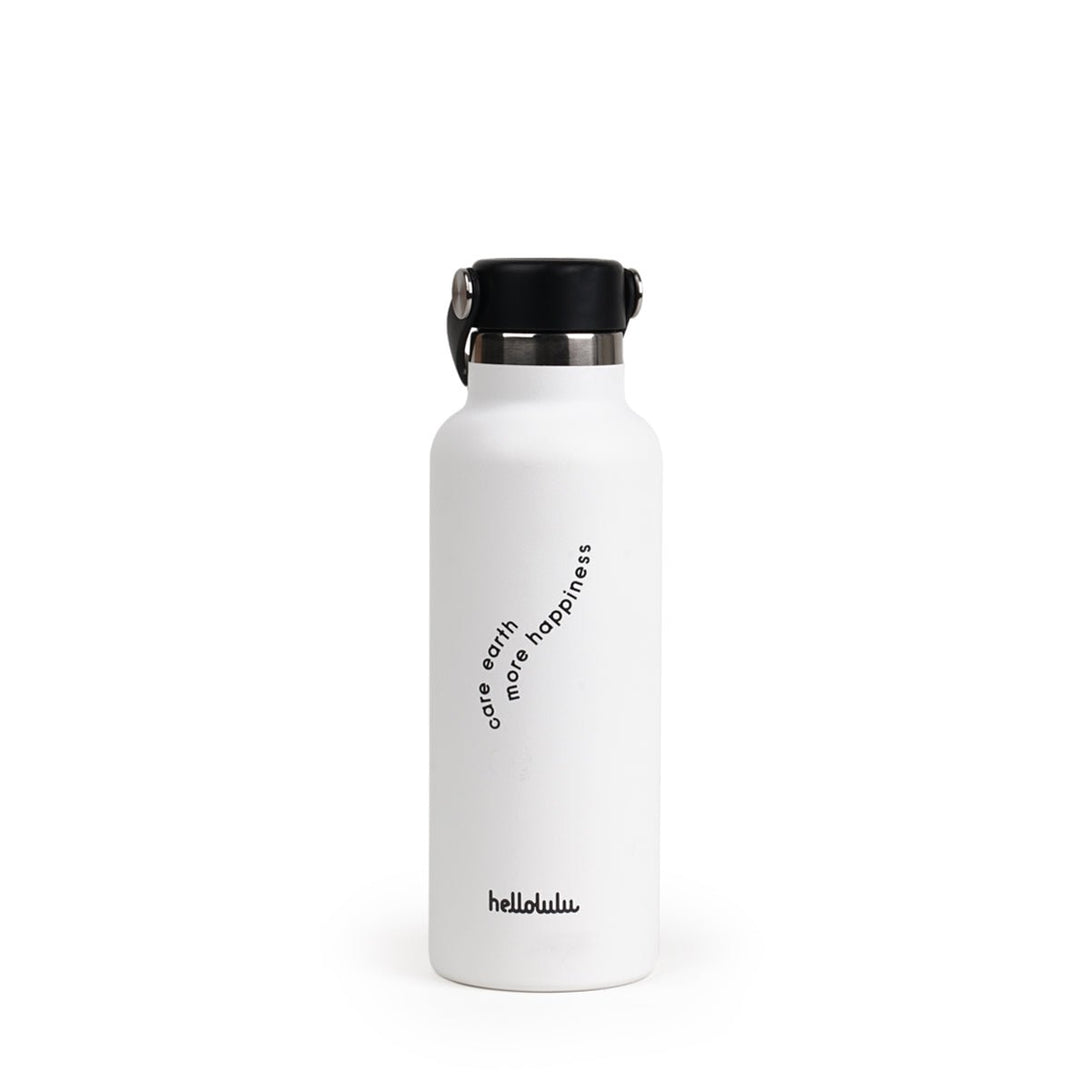 hellolulu edition Hydro Flask Standard Bottle 18oz - HELLOLULU LIVING SOLUTIONS. White