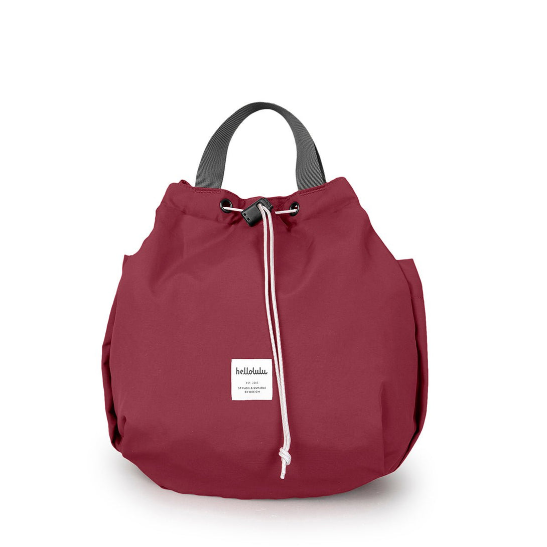 EMMA - Mini Everyday Totepack - HELLOLULU LIVING SOLUTIONS. Ruby Red