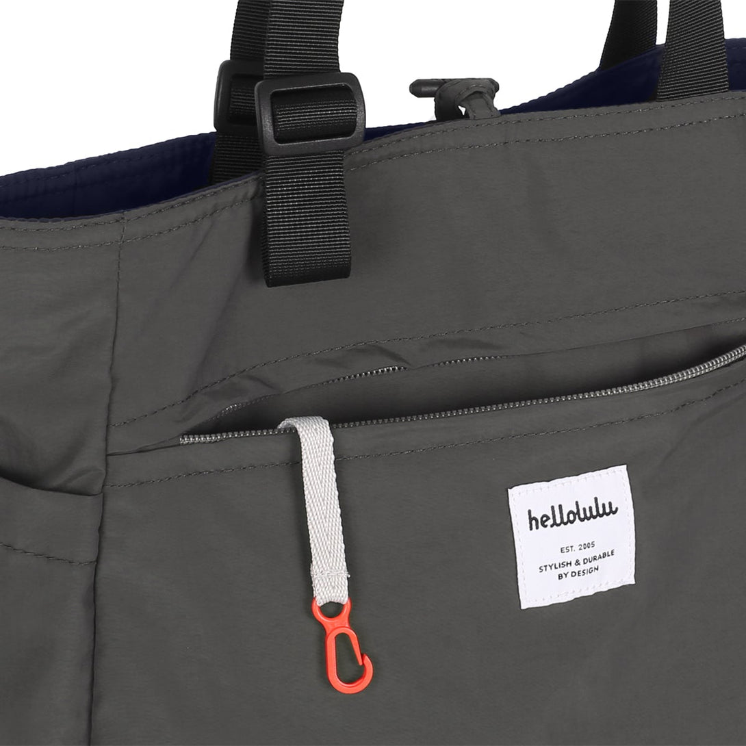 JONNA - Double-sided Versatile Tote - HELLOLULU LIVING SOLUTIONS. Prussian Blue / Iron Gray