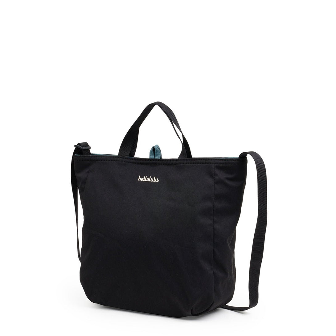 JOLIE (ECO Edition) - Double-sided 2-Way Shoulder Bag - HELLOLULU LIVING SOLUTIONS. Ultra Black/Shaded Spruce