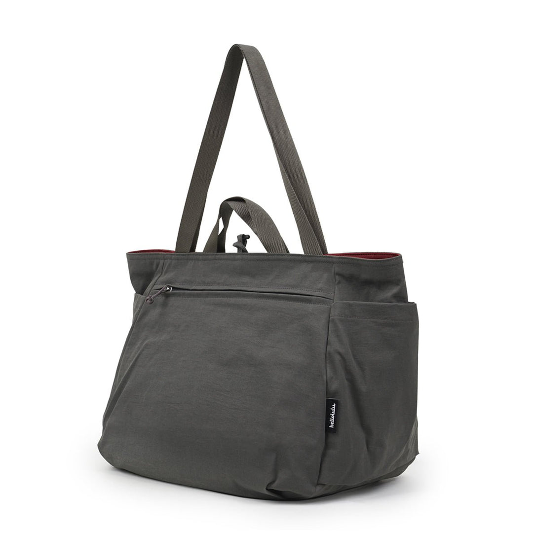 JAKE (ECO Edition) - Double-sided 2-way Tote - HELLOLULU LIVING SOLUTIONS. Berry Wine/ Glacier Gray (New Color)