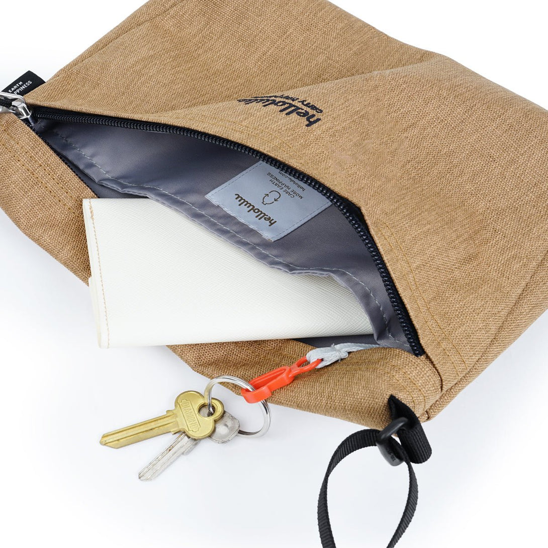 CANA (ECO Edition) - Compact Utility Bag - HELLOLULU LIVING SOLUTIONS. Teak Brown