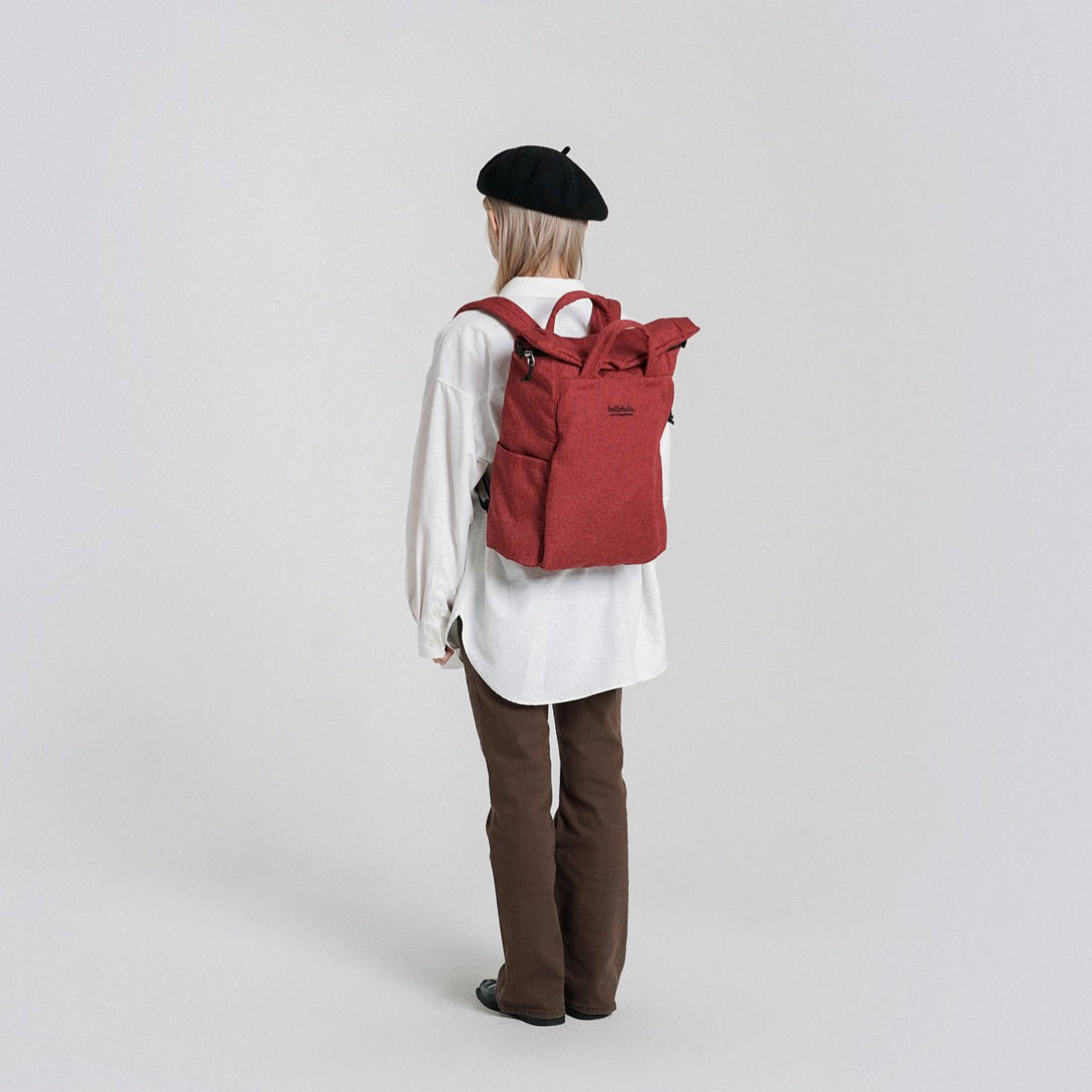 TATE (ECO Edition) - All Day Backpack - HELLOLULU LIVING SOLUTIONS. Solid Wine