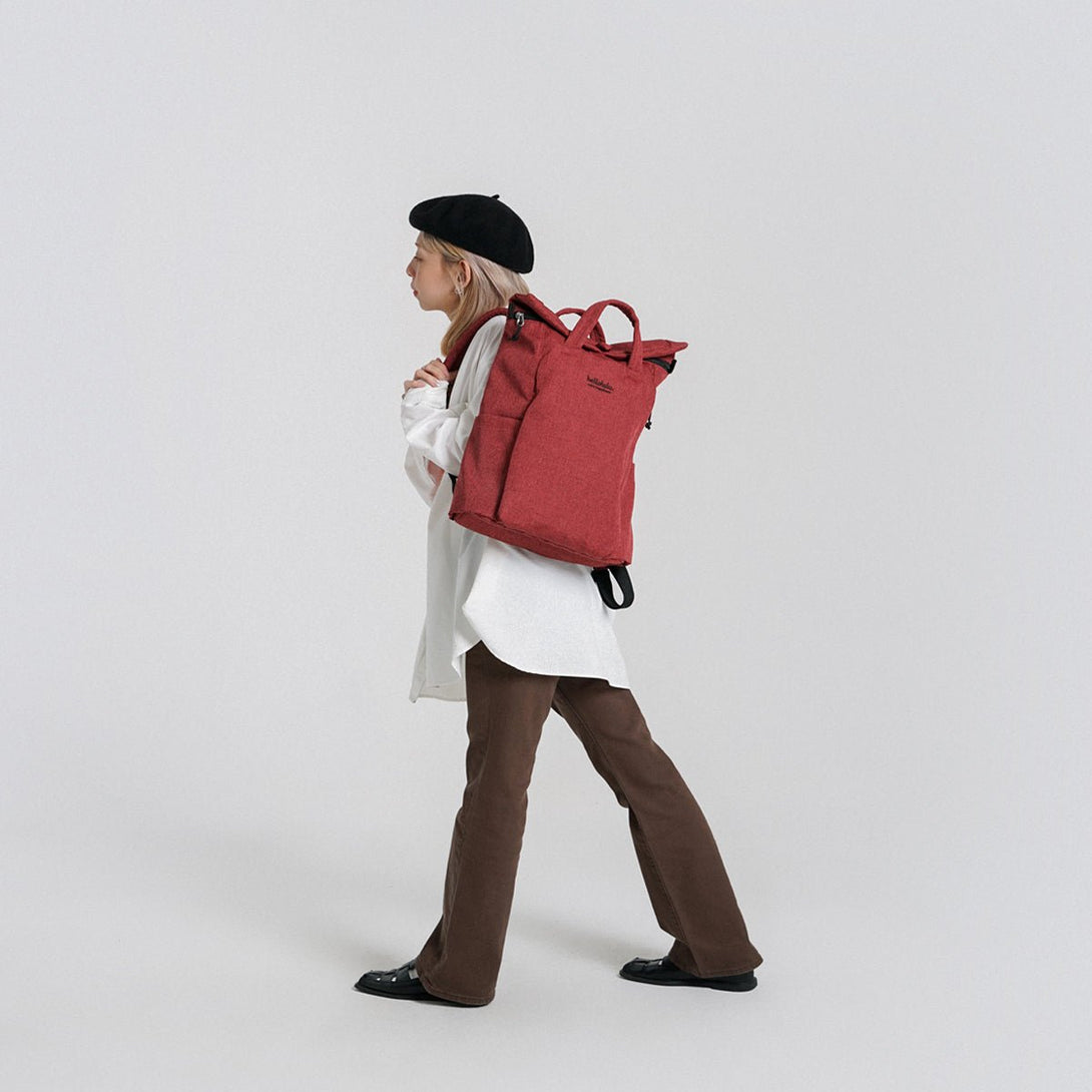 TATE (ECO Edition) - All Day Backpack - HELLOLULU LIVING SOLUTIONS. Solid Wine