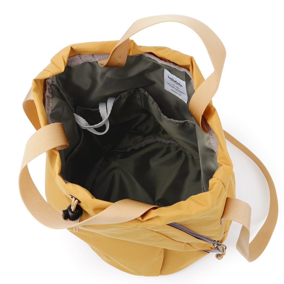 COWAN - 2 Sided Bucket Bag - HELLOLULU LIVING SOLUTIONS. Toffee