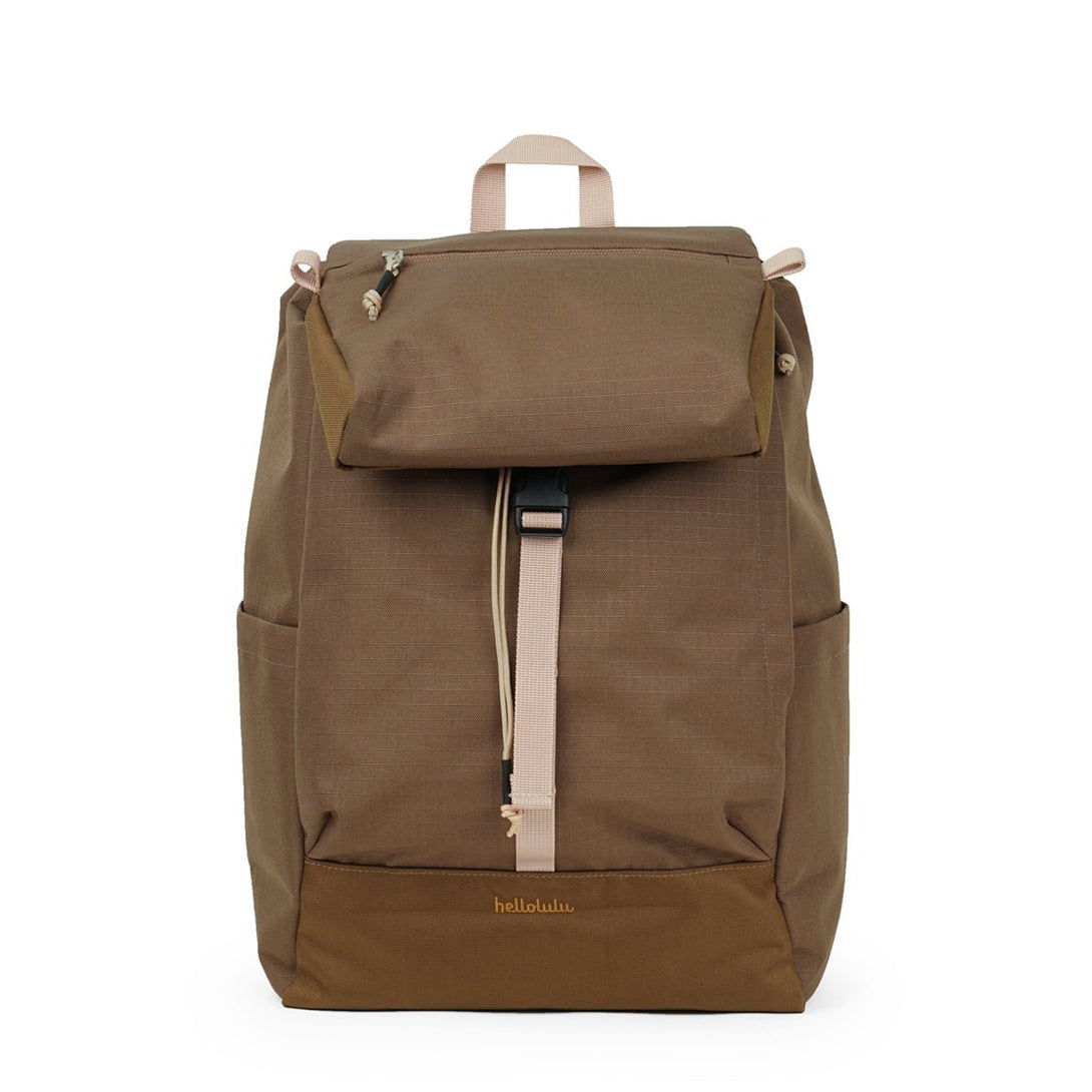 SARO - Utility Flap Backpack M - HELLOLULU LIVING SOLUTIONS. Tan Khaki