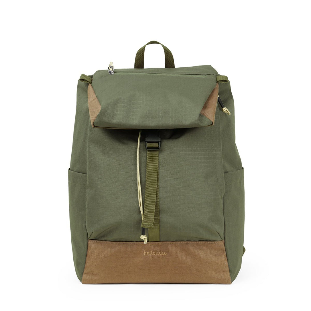 SARO - Utility Flap Backpack M - HELLOLULU LIVING SOLUTIONS. Olive Drab